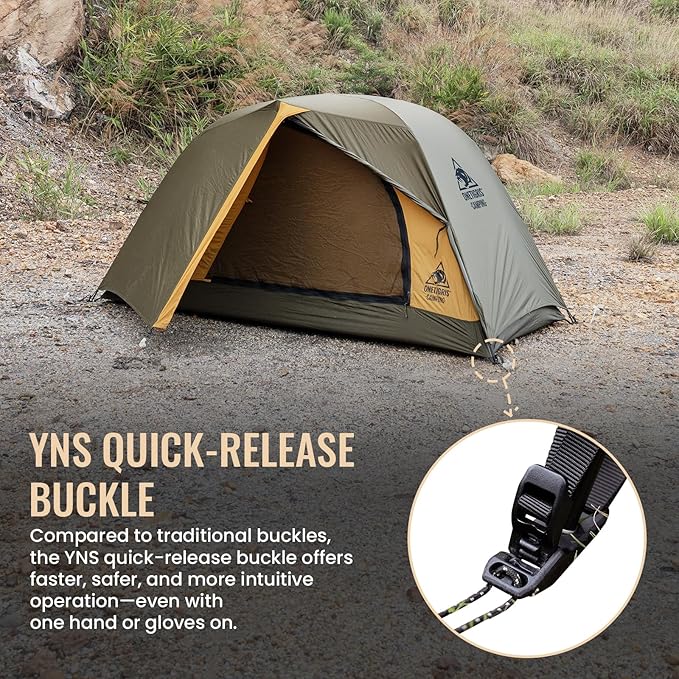 OneTigris Stella 4 Season Camping Tent Backpacking Waterproof Lightweight Easy Setup Instant 3000mm Waterproof Rating Outdoor Hiking Tent