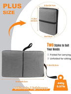 FASTMOMENT Airplane Seat Cushion Portable Travel Cushion for Comfort Foldable Stadium Pad with Breathable Fabric Seat Pad Perfect for Long Flights, Office, Bleacher, Camping