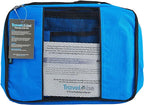 TravelWise 5 Piece Packing Cubes Set, Lightweight Luggage Organizer with Mesh Panels and 2 Way Zippers, Includes Small, Medium and Large Cubes for Travel, Blue