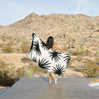 Laguna Beach Textile Co. Tropical Cabana Beach Towel - Oversized, Plush 630 GSM Cotton - Agave Vanilla