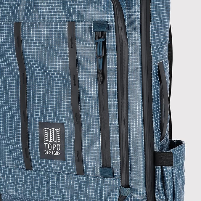 Topo Designs Global Travel Bag 30-40 Liter - Carry-on Compliant Versatile Pack, 3 Carry Options, External Laptop Sleeve (Eco-Friendly, 30L, Apex Black)