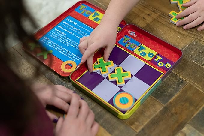 TS Shure by Bendon Tic-Tac-Toe Games Magnetic Activity Tin with Foam Magnet Sheet 50522