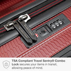 Traveler's Choice Maxporter II Polycarbonate Hardside Trunk with Spinner Wheels, Red, 28-Inch Medium Trunk
