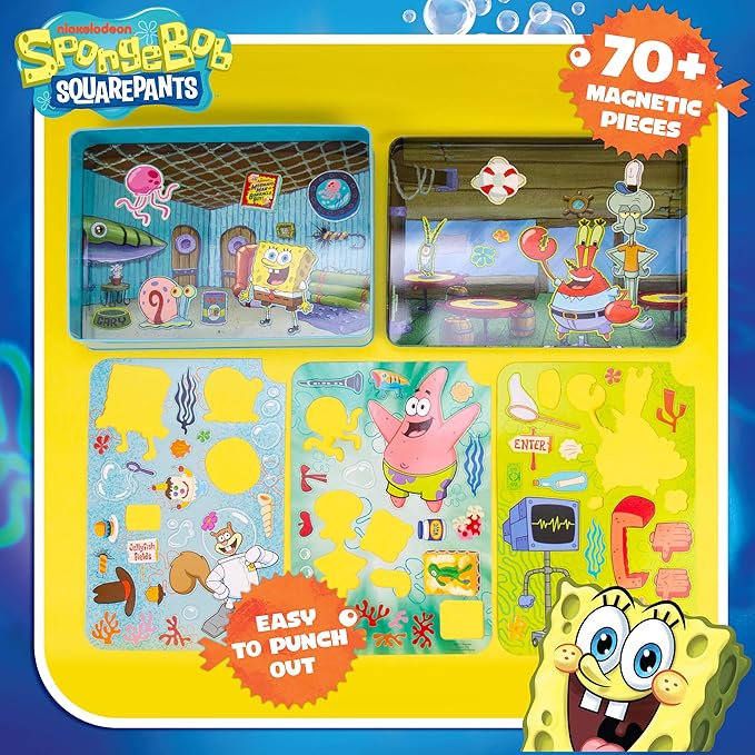 Spongebob Squarepants Magnetic Playset, 74 Magnets