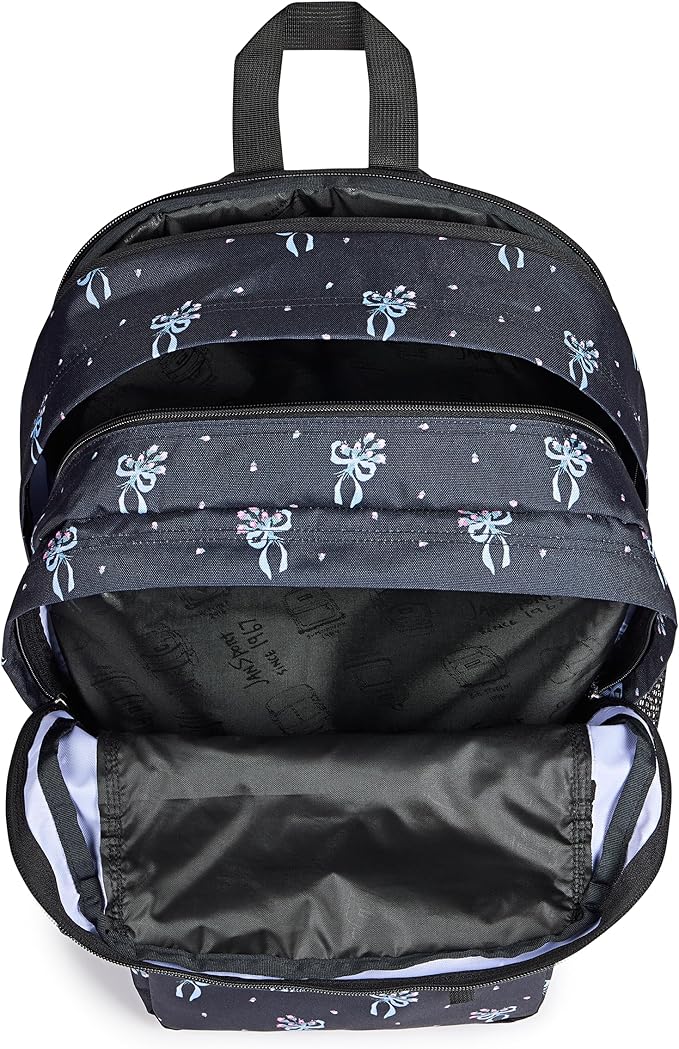 JanSport Laptop Backpack - Computer Bag with 2 Compartments, Ergonomic Shoulder Straps, 15” Laptop Sleeve, Haul Handle - Pastel Petals - Black