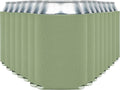 Blank Beer Can Coolers Sleeves (30-Pack) Soft Insulated Beer Can Coolies - HTV Friendly Plain Koolies in Bulk for Beer Cans & Bottles - Coolie Blanks for Vinyl Projects & Wedding Favors (Sage)