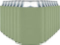 Blank Beer Can Cooler Sleeves (60-Pack) Soft Insulated Beer Can Coolies - HTV Friendly Blank Koolies in Bulk for Beer Cans & Bottles - Coolie Blanks for Vinyl Projects & Wedding Favors (Sage)