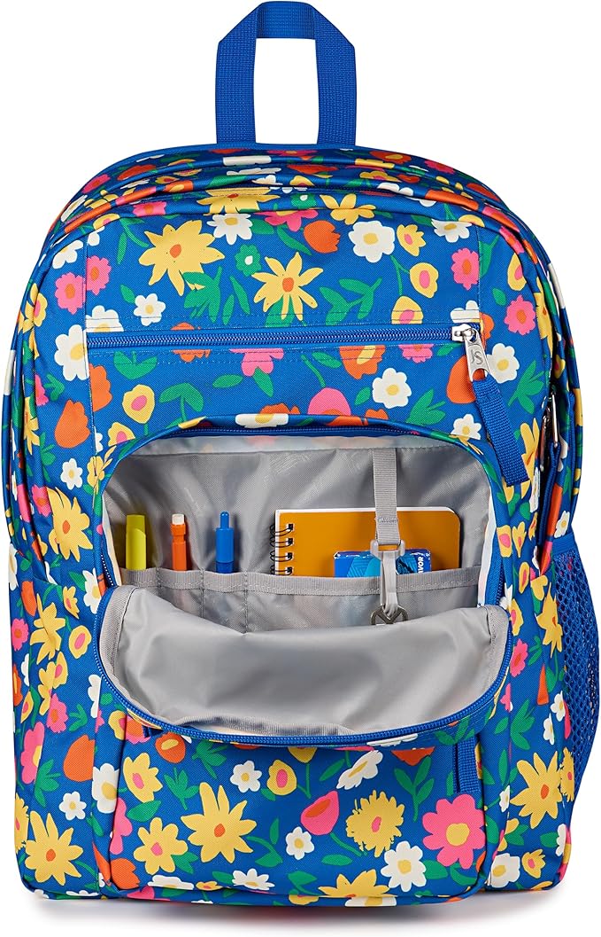 JanSport Laptop Backpack - Computer Bag with 2 Compartments, Ergonomic Shoulder Straps, 15” Laptop Sleeve, Haul Handle - Flower Market