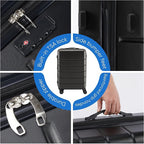 OLIXIS 29 Inch Luggage, Hardside Checked Suitcase with Spinner Wheels, Lightweight ABS Hard Shell Travel Luggage, TSA Approved Lock, Expandable Large Suitcase for Business & Travel–Black