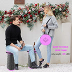 ALEVMOOM Upgraded XXL Collapsible Stool with Cushion 19.7",1000lbs Max Weight,Wider & Taller Pop Up Seat, Heavy Duty Portable Retractable Folding Chair or Travel Foot Rest for Camping & Outdoors