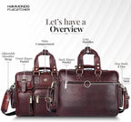 HAMMONDS FLYCATCHER Genuine Leather Laptop Bag for Men, Padded 15.6" Laptop Sleeve, Leather Messenger Bag for Men Briefcases
