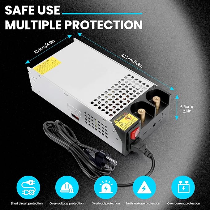 110V to 12V DC Converter 83.3A 1000W Power Supply, 120V to DC 12v Converter 83.3A Power Supply 1000W for RV, Pump, LED Strip, LCD Monitor
