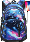 ProEtrade Extra Large Backpack Bookbag for College Laptop Travel, Fit Laptop Up to 17 inch with USB Charging Port Multi Compartment Anti theft, Gift for Women Men (Light Galaxy)