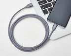 Amazon Basics Nylon Braided USB-C to USB-A 2.0 Fast Charging Cable, 480Mbps Speed, USB-IF Certified, for Apple iPhone 16/15, iPad, Samsung Galaxy, Tablets, Laptops, 6 Foot, Dark Grey (Pack of 2)