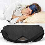 Silk Sleep Eye Mask for Men Women, Comfortable Super Soft Eye Mask with Adjustable Strap, 100% Pure Silk, Works with Every Nap Position, Ultimate Sleeping Aid Blindfold, Blocks Light, Jersey Slumber