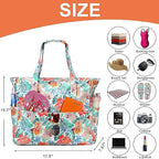 Bluboon Waterproof Beach Tote Pool Bags for Women Ladies Extra Large Carry On Bag With Wet Compartment for Weekender Travel