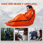 Emergency Sleeping Bag Survival Bivy Sack Use as Emergency Blanket Lightweight Survival Gear for Outdoor Hiking Camping Keep Warm After Earthquakes, Hurricanes and Other disasters