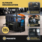 Cache Taxi-Way Tactical Mesh Tote Bag, Large Gym & Travel Bag with MOLLE Webbing (35L), Multi-Pocket Storage, Water Bottle Holder, Magnetic Closure