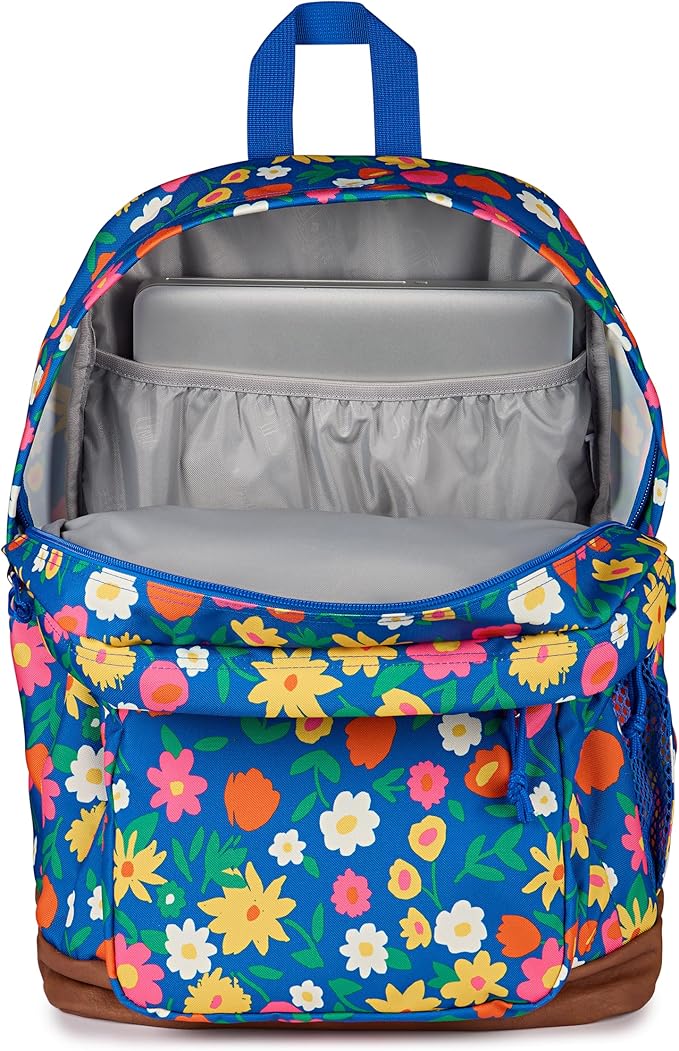 JanSport Cool Backpack with 15-inch Laptop Sleeve, Large Computer Bag Rucksack with 2 Compartments, Ergonomic Straps, Flower Market