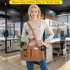 ZHMO Canvas Tote Bag for Women,Women's Bags Crossbody Bags Work Laptop Tote Bag Large Handbags Purse for Travel Nurse Teacher