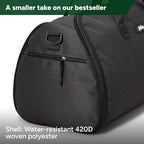 Halfday Convertible 2-in-1 Garment Duffel Weekender Bag 40L: Wrinkle-Free Travel (Hanging Suit Compartment, Shoe Pockets, Trolley Sleeve), Durable & Water-Resistant Carry-on, Shadow