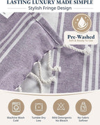 LANE LINEN Large Pool Towels, XL Beach Towel 2 Pack, Pre-Washed, No Shrink, Quick Dry Oversized Beach Towels, Stylish Beach Towel for Women, Sand Free Towel, 39"x71" - Regal Orchid