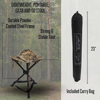 ALPS OutdoorZ Lightweight Packable Blind Chair Tri-Leg Stool – Portable Hunting Seat in Mossy Oak Country Roots with Steel Frame, Compact Fold Design for Waterfowl, Upland & Field Hunting