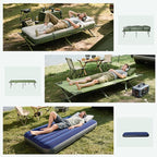 Outsunny Camping Tent Cot, Folding Tent Cot Combo with Mattress, Pillow, Sleeping Bag, Roller Carrying Bag, Off Ground Travel Camp Cot for Hiking, Backpacking