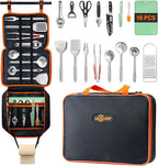 Gaialoop Portable Camping Cooking Utensils Set, Camp Kitchen Set with Organizer Bag, RV Essentials Outdoor Cooking Utensil Kit for Travel, Picnics, Camping, BBQs, Parties