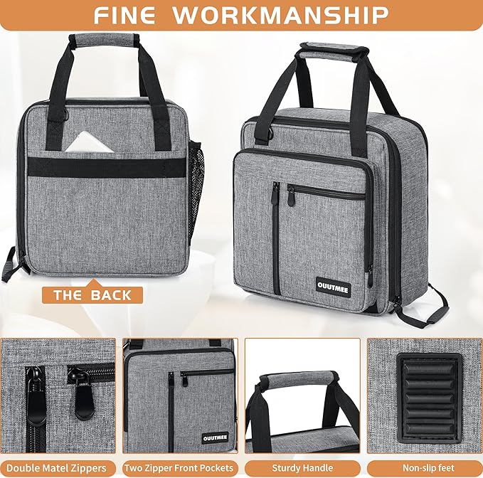 Coffee Maker Carrying Bag Compatible with Keurig K-Mini or K-Mini Plus, Single Serve Coffee Brewer Portable Storage Bag with Extra Pockets, Storage Tote Case With Multiple Pockets for K-Cup