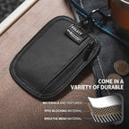 VULKIT RFID Blocking Clip Stash Pocket Small Slim Hidden Zipper Pouch Travel Safety Anti Theft Pickpocket Wallet Black