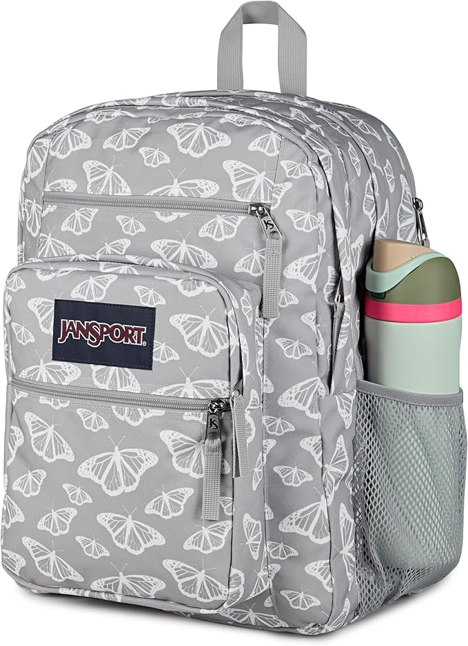 JanSport Laptop Backpack - Computer Bag with 2 Compartments, Ergonomic Shoulder Straps, 15” Laptop Sleeve, Haul Handle - Flutter By Grey