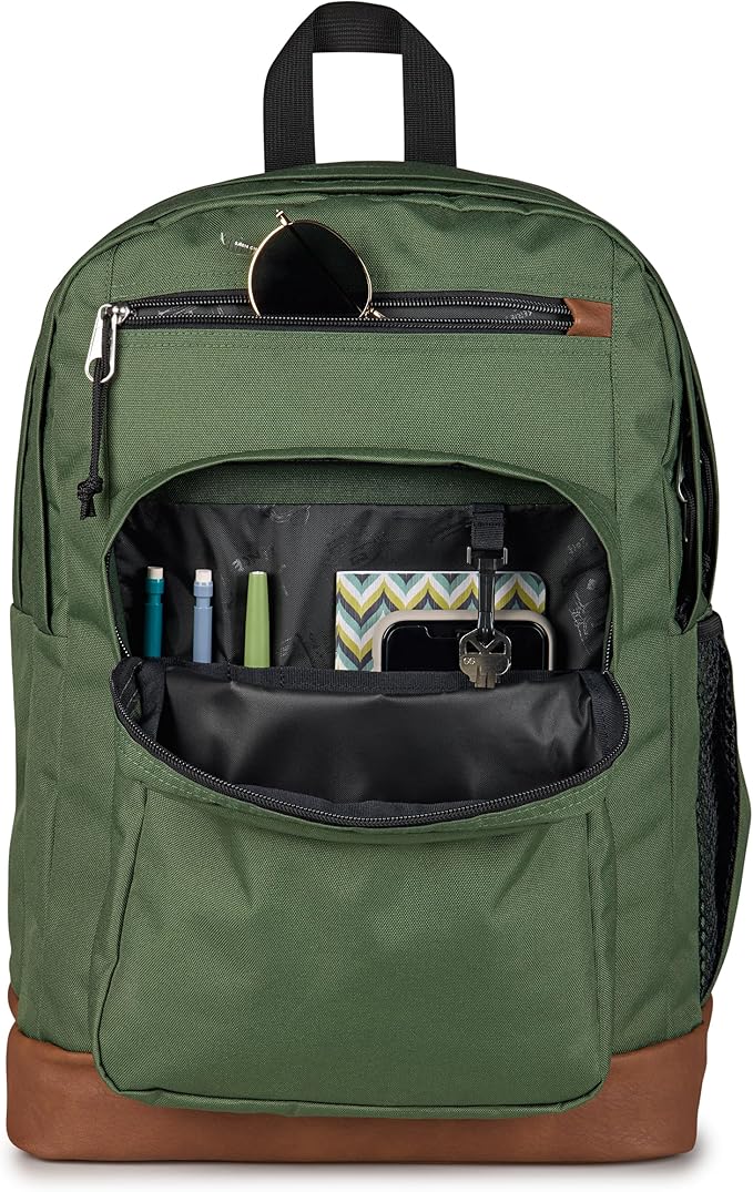 JanSport Cool Backpack with 15-inch Laptop Sleeve, Large Computer Bag Rucksack with 2 Compartments, Ergonomic Straps, Cargo Green