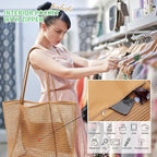 KALIDI Beach Nylon Mesh Tote Bag, Casual Tote Bag Hobo Women Foldable MAX 23L Shoulder Bag For Beach Picnic Vacation