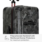 Traveler's Choice Maxporter II Polycarbonate Hardside Trunk with Spinner Wheels, Gray Camo, 31-Inch Large Trunk