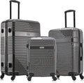 InUSA RESILIENCE Luggage with Spinner Wheels | Spacious Durable Lightweight Hardshell Suitcase, Travel Sets with Handle and Trolley | (20/24/28) 3 Piece Luggage Set | Charcoal