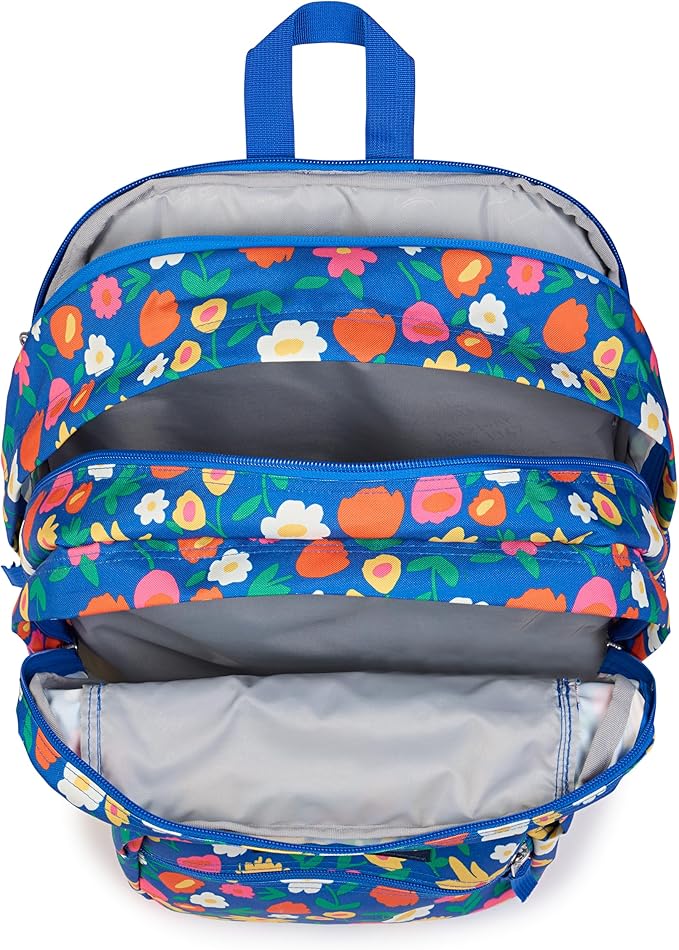 JanSport Laptop Backpack - Computer Bag with 2 Compartments, Ergonomic Shoulder Straps, 15” Laptop Sleeve, Haul Handle - Flower Market