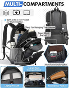 ProEtrade Extra Large Backpack Bookbag for College Laptop Travel, Fit Laptop Up to 17 inch with USB Charging Port Multi Compartment Anti theft, Gift for Women Men (Light Black)
