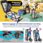 Detachable 4-in-1 Scooter Luggage for Kids – Ride-On Suitcase with Removable Luggage Body, Adjustable Handlebar, Durable Deck & Brake, Carry-On Size – Travel & Play