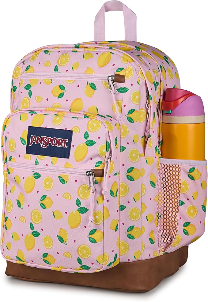 JanSport Cool Backpack with 15-inch Laptop Sleeve, Large Computer Bag Rucksack with 2 Compartments, Ergonomic Straps, Lemonade Stand
