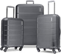 American Tourister Stratum 2.0 Expandable Hardside Luggage with Spinner Wheels, Charcoal, 3-Piece Set (20/24/28)