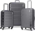 American Tourister Stratum 2.0 Expandable Hardside Luggage with Spinner Wheels, Charcoal, 3-Piece Set (20/24/28)