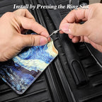 Luggage Tags for Suitcases, 2 Pack Cute PU Leather Luggage Tag TSA Approved with Stainless Steel Loop and Address Card Baggage Tag for Travel&Cruise Ships&Shipping Starry Night, by Chelmon