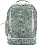 Bentgo Kids 2-in-1 Backpack & Insulated Lunch Bag - Durable 16” Backpack & Lunch Container in Unique Prints for School & Travel - Water Resistant, Padded & Large Compartments (Dino Fossils)
