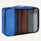 Amazon Essentials 4-Piece Packing Cubes Travel Accessories Set, Space-Saving Luggage Organizer with Double Zipper, Mesh Top, 2 Medium/2 Large, Blue (Previously Amazon Basics)
