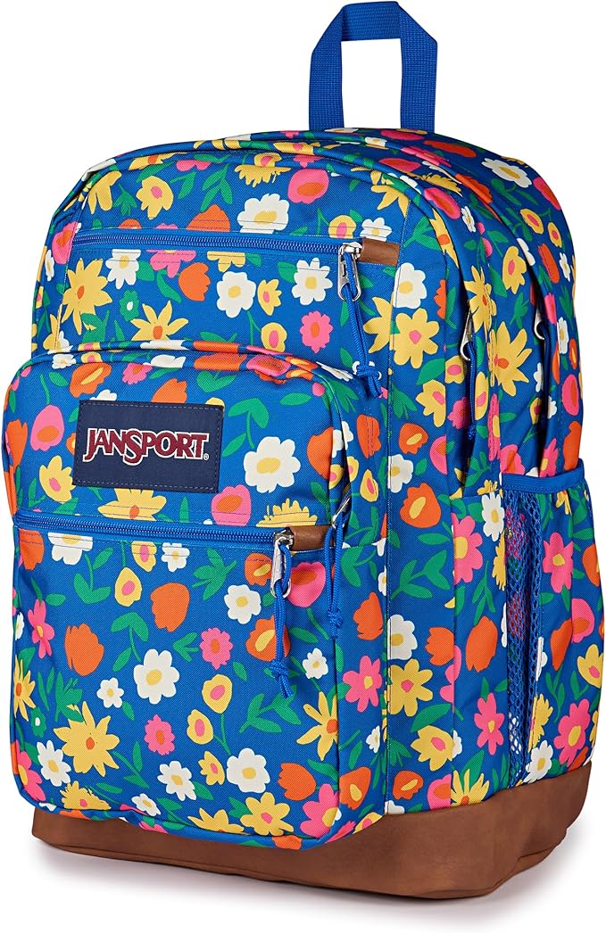 JanSport Cool Backpack with 15-inch Laptop Sleeve, Large Computer Bag Rucksack with 2 Compartments, Ergonomic Straps, Flower Market