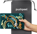 Pushpeel Sensory Activity Board: Silicone Fidget Toy for Calming, Stress, Anxiety, ADHD & Autism | Silent, No Mess | Kids 3+ & Adults | Includes Portable Travel Bag & 11 Strings