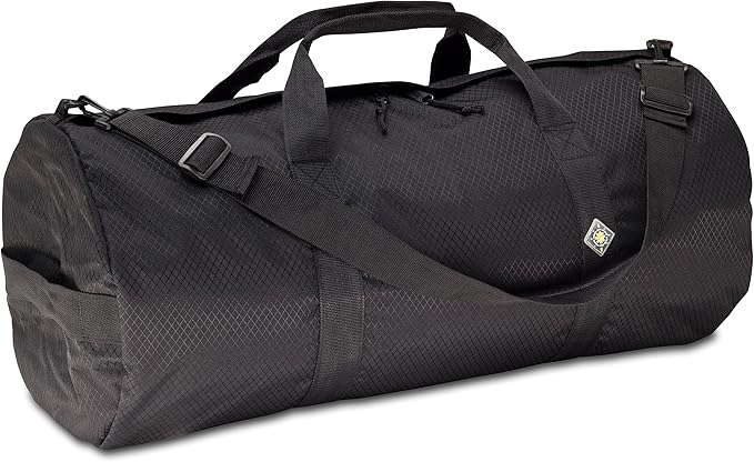 75L Hauler Duffel Bag, Heavy-Duty Gear Bag, 1050D Tuff Cloth, Diamond Ripstop, Reinforced Stitching - Black (14" x 30")