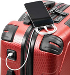 Traveler's Choice Maxporter II Polycarbonate Hardside Trunk with Spinner Wheels, Red, 22-Inch Carry-on Luggage