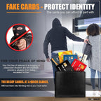 Anti-Theft Travel Wallet Decoy Cards – 6 Fake Credit Cards Pickpocket Protection